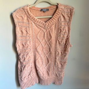 Peach chenille sweater vest size medium